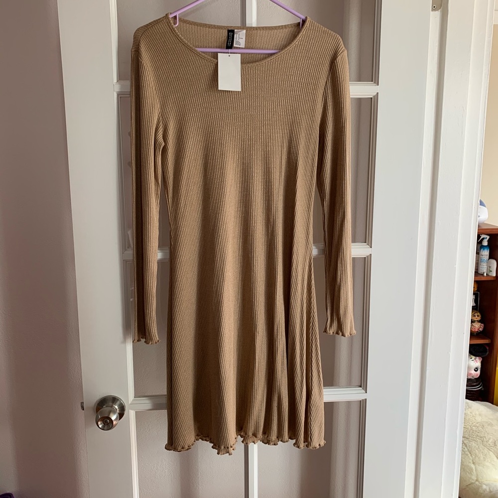 Mid length beige dress